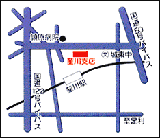 韮川支店　地図
