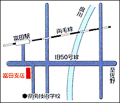 富田支店　地図