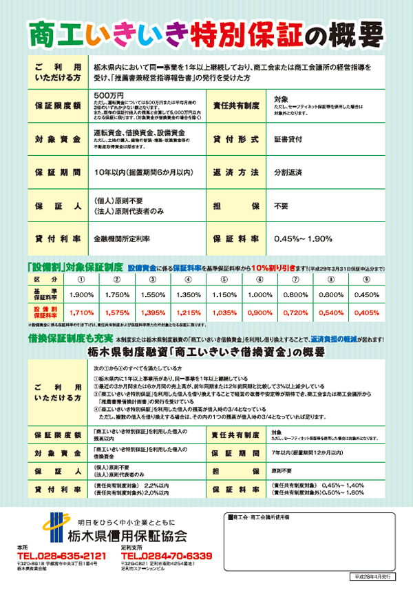 商工いきいき特別保証制度