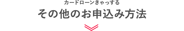 カードローンきゃっする　その他のお申込み方法